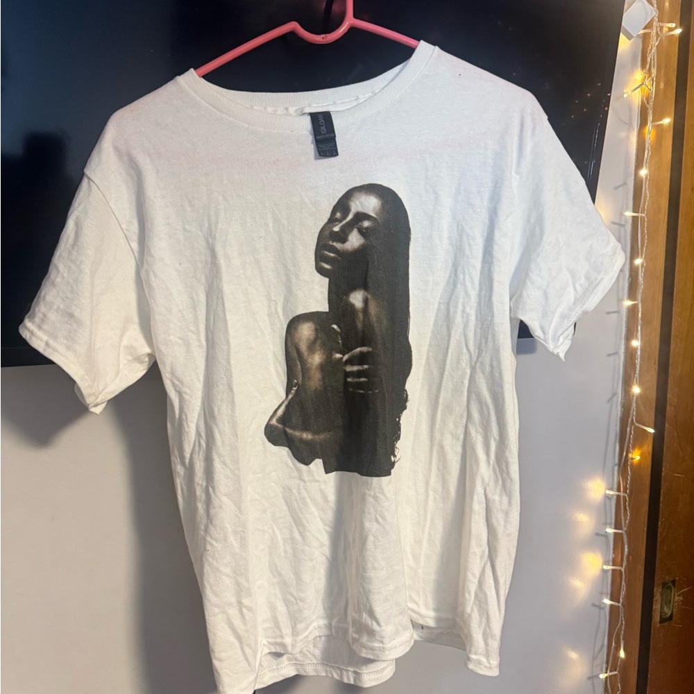 Sade White Graphic Tee